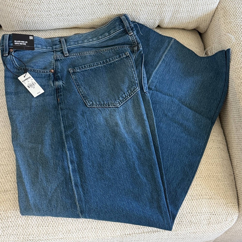 Express Women's Blue Flare Jeans